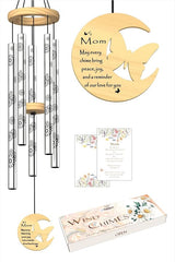 Gifts for Mom, Unique Mom's Birthday Gifts from Daughter Son, 32" Butterfly Daisy Modern Wind Chimes, Mother Gift for Birthday Mother's Day Thanksgiving, Garden Home Decor (for Mom)