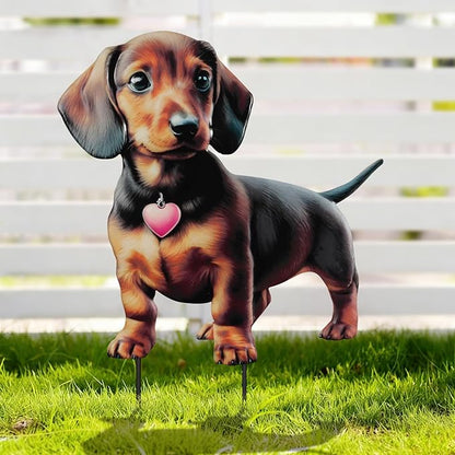 nawaza Dachshund Metal Garden Stakes Decorative,Outdoor Garden Dog Decor Stake,Birthday Gifts for Mom Women,Decorative Metal Housewarming Ornament for Lawn Patio Yard Pathway