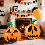 4 Packs 24 Inches Halloween Inflatable Pumpkin Outdoor Decorations PVC Inflatable Hanging Pumpkin Ornaments Blow Up Pumpkin for Halloween Party Yard Garden Outdoor Decoration