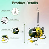 EVOLUX Solar Outdoor Frog Lights for Garden - Outdoor Statues Figurine Lights for Lawn, Patio, Balcony, Yard Ornament Cut Housewarming Gifts(2 pcs)