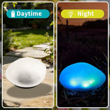 Solar Powered Outdoor Lights - Waterproof Garden Path Lighting, Pebble Shape Landscape Lights for Yard, Lawn, Patio, Walkway, Colored Light(1 pc)