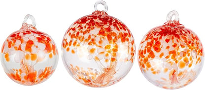 Dale Tiffany Hand Blown Glass, 4" Diameter Nova, Tree of Life Collection, Witch Globe Hanging Garden Indoor/Outdoor Decorative Ornament Gazing Ball