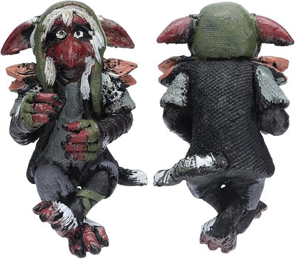 Garden Resin Statue, Big Goblin Statue Leprechaun Anime Character Sculpture Home Decor Sculpture Figurine for Indoor Outdoor Lawn Ornaments