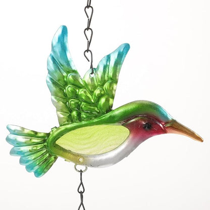 Metal Hummingbird Wind Chime Lightweight Metal Animal Design Sound Outdoor Garden Patio Hanging Decor