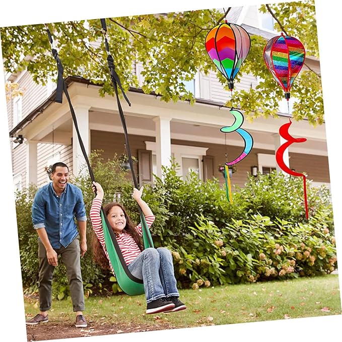 ORFOFE 2Pcs Hot Air Balloon Wind Spinners Garden Decorations Durable Art Easy to Install Outdoor Decor for Lawn and Patio Eye Catching Hanging Ornaments