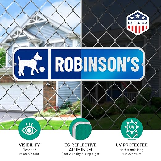 SmartSign Customize Your Own Blue Street Sign with Dog Symbol | 6" x 24" 3M EG Reflective Aluminum