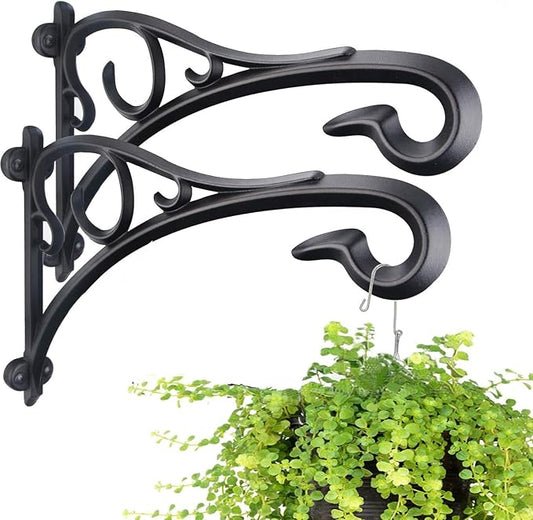 Hanging Plant Bracket,Heavy Duty Artistic Garden Hook (13 Inches/2 Pack) Thicker More Durable Rust-Resistant, for Hanging Bird Feeders,Lanterns,Potted,Outdoor Indoor Brackets Hooks
