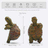 Mini Turtle Statue Miniature Tortoise Figurine Plant Pot Hanger, Realistic Resin Climbing Turtle Ornament Garden Decor for Bonsai Succulents Aquariums, Creative Gift for Plant Parents