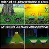 Solar Powered 8 Pack Outdoor LED Disk Lights - IP68 Waterproof, Non-Slip, Wear-Resistant Pathway Lights (Warm White)
