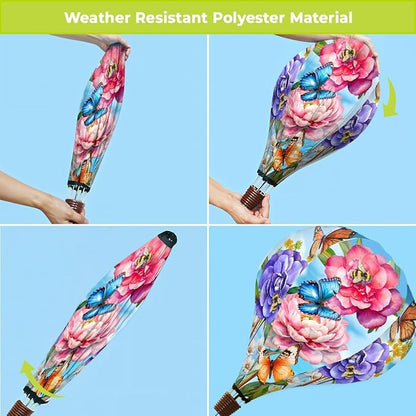 Briarwood Lane Butterflies and Peonies Hot Air Balloon Spinner