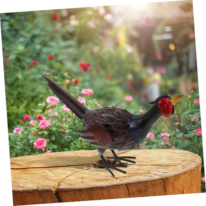 YARNOW Realistic Pheasant Garden Statue Outdoor Decor for Landscape Simulation Pheasant Figurine Iron Sculpture for Lawn and Home Decoration