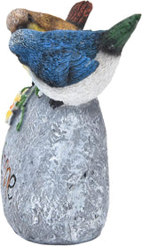 Bird Garden Decor Resin Animal Garden Figurines Welcome Sign Sculptures Statues for Yard Patio Lawn Outdoor Decoration Durable Weather Design