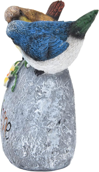 Bird Garden Decor Resin Animal Garden Figurines Welcome Sign Sculptures Statues for Yard Patio Lawn Outdoor Decoration Durable Weather Design
