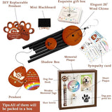 Dog Memorial Wind Chimes and Shadow Box, Pet Memorial Gifts for Dogs, Loss of Dog Cat Sympathy Remembrance Gift Picture Frame Set, Pets Passing Away Bereavement Grieving Gift