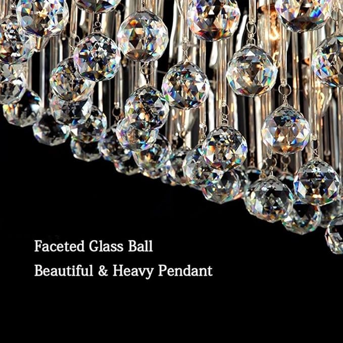 H&D HYALINE & DORA Glass Crystal Prism Ball Pendant Suncatcher Rainbow Maker Hanging Crystal Ball Prism Pendants for Windows,2"/50mm, Pack of 2