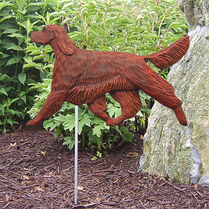 Irish Setter Outdoor Garden Sign Hand Painted Figure