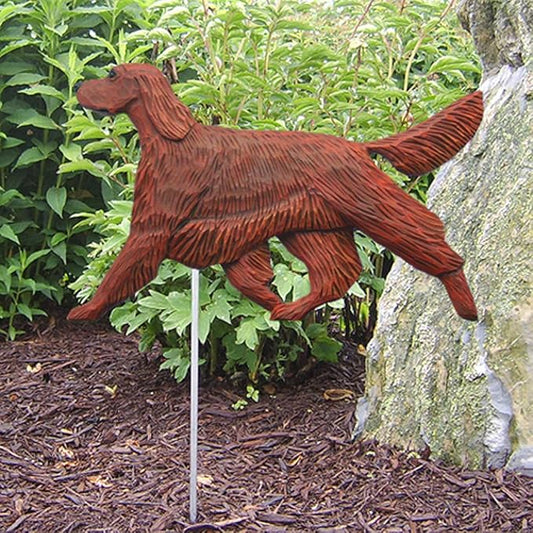 Irish Setter Outdoor Garden Sign Hand Painted Figure