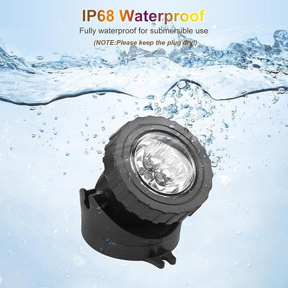RGB Pond Lights with Timer, Super Bright LED Underwater Submersible Fountain Light,Remote Control IP68 Waterproof Colorful Landscape Spotlights for Fish Aquarium Tank Garden Yard Pool(Set of 5)