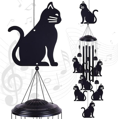 Cats Wind Chimes Outdoor Decor, Mobile Wind Catcher, Retro Cat Wind Bells, Blessing Wind Chime, Memorial Windchimes for Home, Balcony, Yard, Room, Xmas, Party, Indoor, Garden Decoration, Gifts for Mom