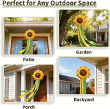 9KM DWLIFE Sunflower Windsock for Outside – 42 Inch Outdoor Windsock Hanging Decor | Durable Polyester Garden Wind Sock Flag for Yard, Patio, Deck, Porch Seasonal Decoration