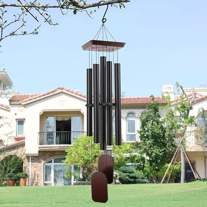 ASTARIN Large Wind Chimes Outdoor 48 Inch Sympathy Wind Chime with 5 Heavy Aluminum Tubes Tuned Soothing Melody, Memorial Wind Chimes for Outside Decoration (Patio, Garden, Yard)