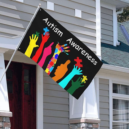 Autism Awareness Flag 3x5 Ft Outdoor Indoor With Grommet Home House Garden Yard Banner Decorative Sign