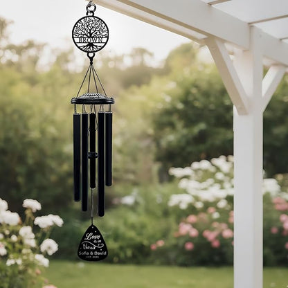 Personalized Wedding Wind Chimes Custom Gift for Couple Newlyweds Bridal Shower Engagement Party Home Decoration