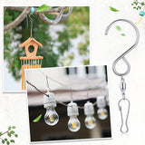 Mudder 1 Party Supply (4 Pack) Swivel Hooks Clips for Hanging Wind Spinners Crystal Twisters a