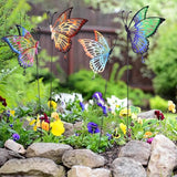 Butterfly Garden Stakes Decor Metal Yard Art Butterfly for Women Mom Ornaments Outdoor Decorative Patio Lawn Decor 4 Pack 24.8Inch (Colorful)