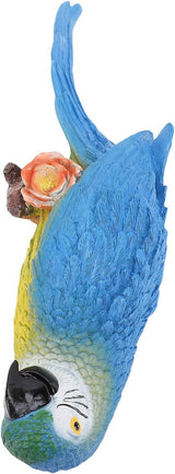 Sculpture, Carving Weather Proof Decor Ornaments with Vibrant Colors, for Garden Balcony Patio Indoor (Left Blue)