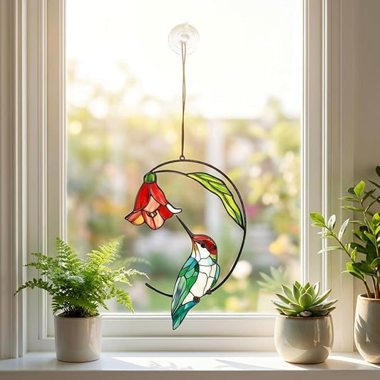 Hummingbird Gifts for Women, Hummingbird Sun Catcher for Window Hanging, Mothers Day for Mom Grandma Bird Lovers, Spring Suncatcher Garden Decor for Indoor Outdoor Windows(3)