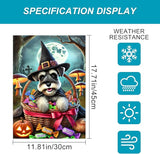 BlissYard Halloween Cute Garden Flag 12x18 Inch Candy Witch Dog Basket Flag Outdoor Yard Decoration House Banner Porch Lawn Patio Home Decor