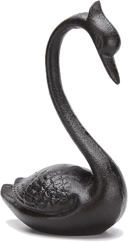 BRASSTAR Cast Iron Elegant Swan Garden Home Office Desk Decor Collection Animal Figurine Interior and Exterior Art Decoration TQGJPT528