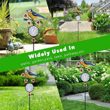 Hummingbird Outdoor Thermometer, 35" Tall No Battery Needed Outside Thermometer with Garden Stake, Indoor Wall Thermometer for Yard Patio Decor