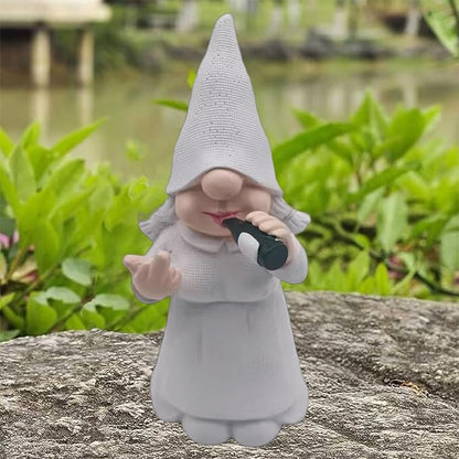 MINICAR Drinking Gnome Statue Female, Funny Outdoor Garden Yard Lawn Sculpture Decoration Home Decor Naughty Gifts, 6.3 Inch Tall