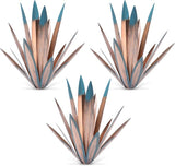 Homight Large Tequila Rustic Sculpture, Rustic Metal Agave Plants for Outdoor Patio Yard, Home Decor Hand Painted Metal Agave Garden Yard Statue, Outdoor Lawn Ornaments (3 Big)