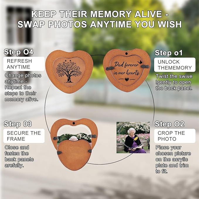 Memorial Wind Chimes for Loss of Father - 36'' Outside Sympathy Wind Chimes Gifts for Loss of Dad, Windchimes in Memory of Dad Father, Home Outdoor Garden Porch Patio Decor