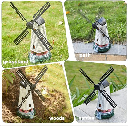 pearlstar Solar Garden Outdoor Windmill Lighthouse - 20" Solar Powered LED Lighthouse Garden Statue Waterproof Decorative Light for Women Mom Landscape Decor Lawn Table Patio Pathway Yard