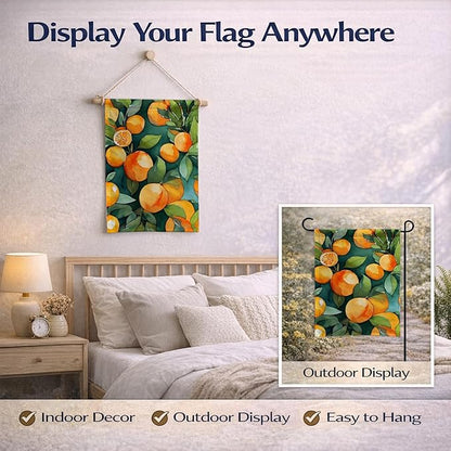 Caroline's Treasures Florida Orange Blossom in Watercolor Garden Flag Mailbox Flag Decorative Yard Flag Banner Outside Patio Artwork Yard Flower Beds, Garden Size, Multicolor