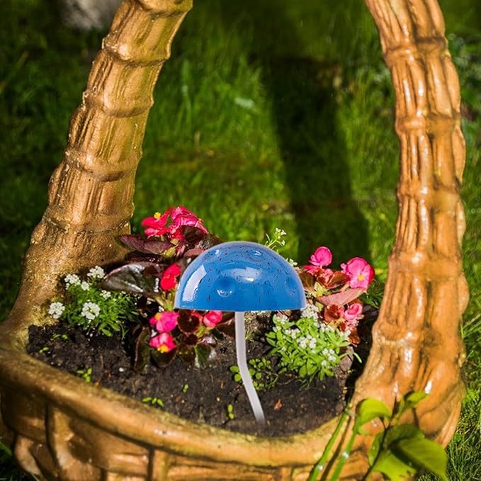Fairy Garden Stake Decorative Figurine Yard Art for Pathway Terrace Lawn Porch Outdoor Decor- Blue