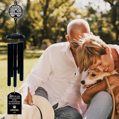 Customized Pet Memorial Wind Chimes - Beautiful Dog Memorial Gift to Honor Your Beloved Pet - Sympathy Gift for Pet Loss and Bereavement