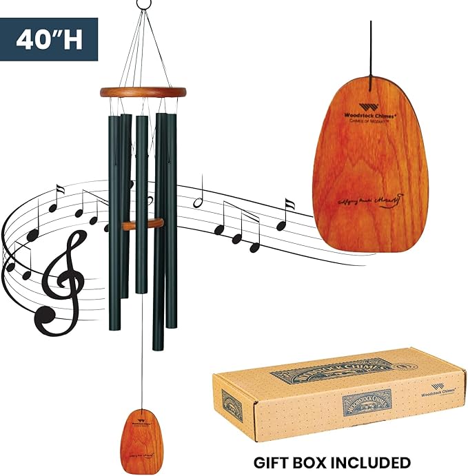 Woodstock Chimes Signature Collection, Chimes of Mozart, Large (40'') Wind Chimes for Outdoor, Patio, Home or Garden Décor (MGL)