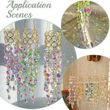 17.9In Crystal Suncatcher Glass Wind Chimes Style Rainbow Maker Suncatcher Prism Crystal Octagonal Bead Chains Windchime for Window Hanging Ornament Home Garden Decor Indoor Outdoor Office