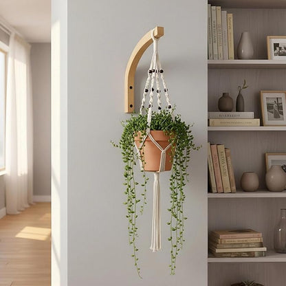 Outdoor Plant Hanger Hooks, 8-Inch 2 Pack-Wall Mounted Hanging Brackets for Planters, Lanterns, Wind Chimes, and Home Decor; Ideal for Indoor and Outdoor Use.