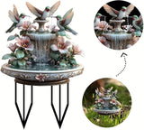 Hummingbird Flowing Water Garden Stake Decor, Butterfly Acrylic 2D Garden Decoration,Sculptures Ornament Garden Accessories for Outdoor Indoor Yard Lawn Pot Plants (Style E)