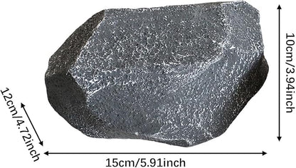 Imitation Rock Landscape Decoration Weather Resistant Sturdy Lightweight Foam Natural Texture Realistic for Yard Lawn Garden, 15x12x10cm