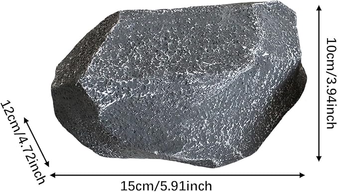 Baoblaze Fake Rock Landscape Decoration Photo Ornaments Landscaping Lightweight Faux Stone Sculpture Realistic for Porch Yard Garden, 15x12x10cm
