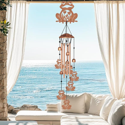 Large Aluminium Wind Chimes 33" Outdoor Deep Tone Memorial Wind Chime with Frog Wind Catcher, Sympathy for Loss of Loved Mom Father,Metal Wind Chimes for Garden Patio Balcony Home Decor