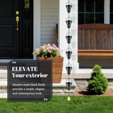Rain Chains for Gutters Outside Black Powder Coated Downspouts Rain Catcher Diverter Metal Outdoor Decorative, 8.5 FT