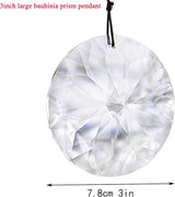 Bauhinia Hanging Faceted Crystals Large Window Prisms Suncatcher Ornament Rainbow Maker Chandelier Crystal Pendant(85mm,Round)